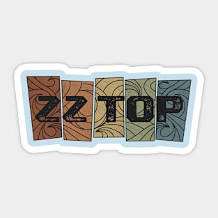 ZZ Top Retro Pattern Sticker